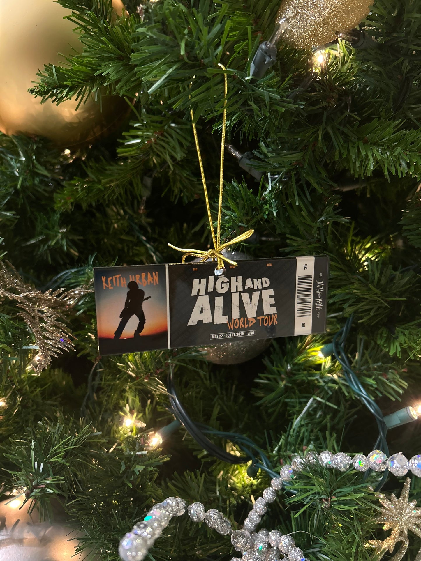 HIGH AND ALIVE WORLD TOUR 2025 Ticket Ornament